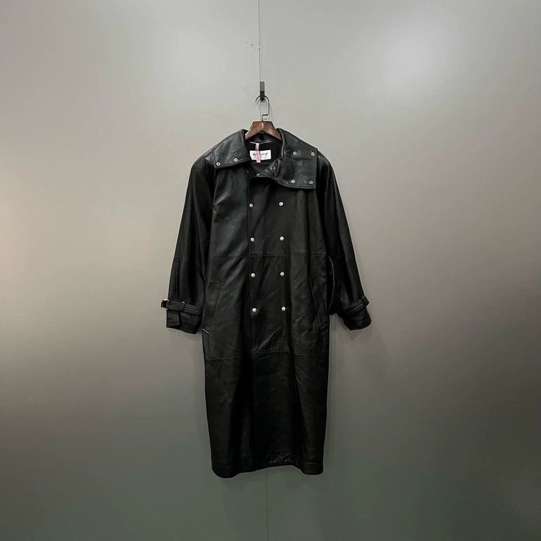 saint Laurent Black double-breasted leather jacket 2501-Nex