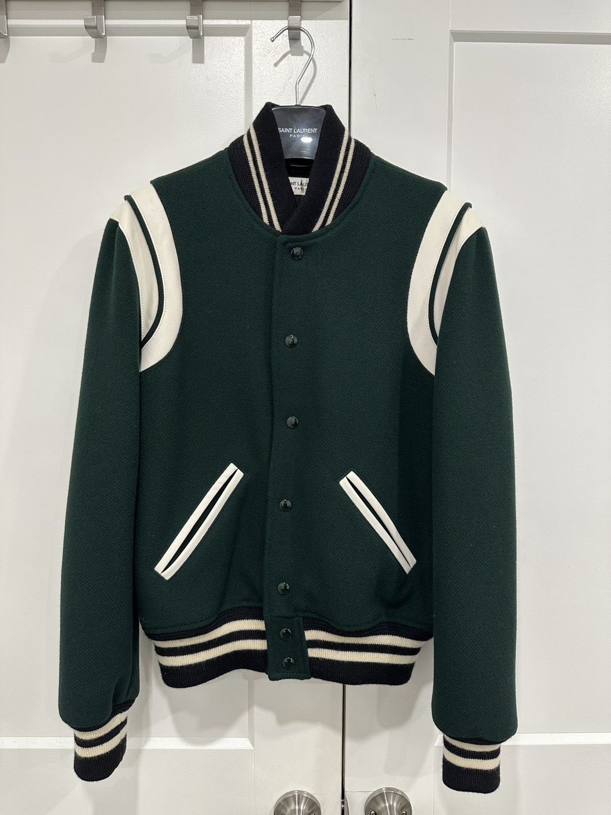 Saint Laurent Teddy Jacket - Forest Green
