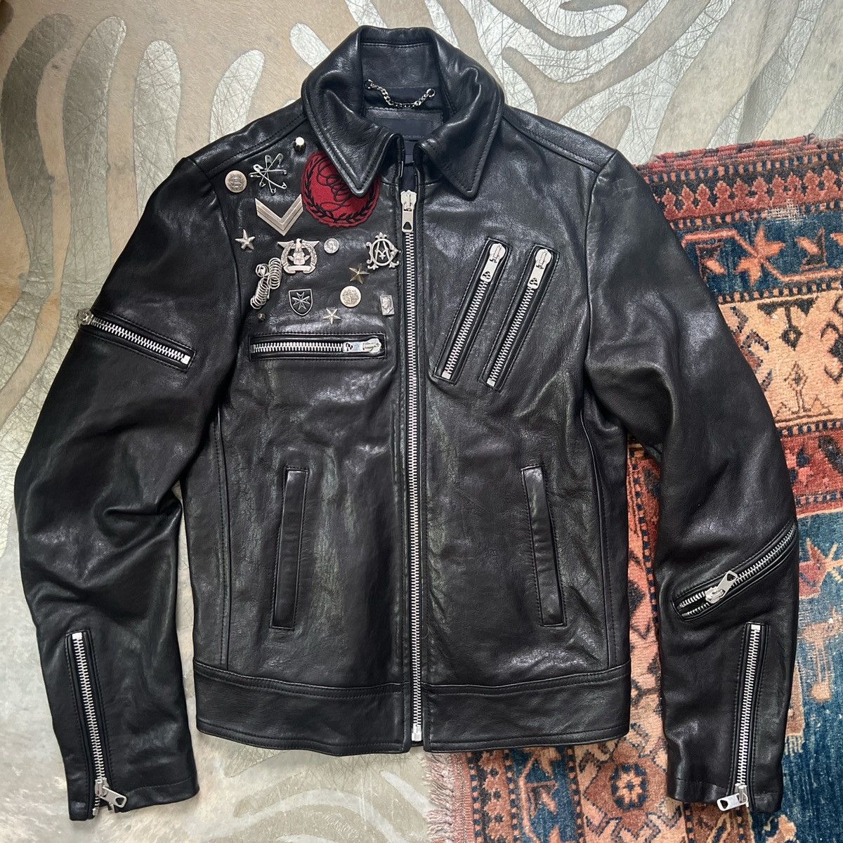 Diesel Black Gold Lyberte Leather Jacket